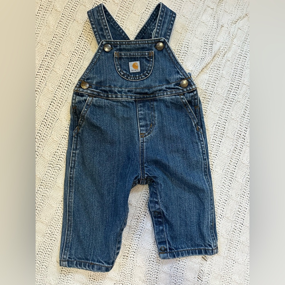 Carhartt Kids Dark Blue Denim Bib Overalls